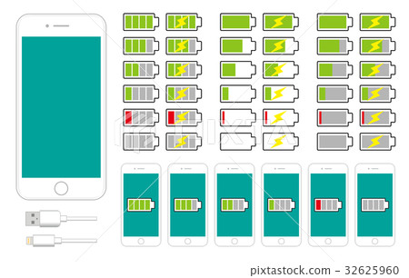 智能手機電池電量指示(電池剩餘顯示) 智能手機電池電量指示(電池剩餘顯示) 32625960