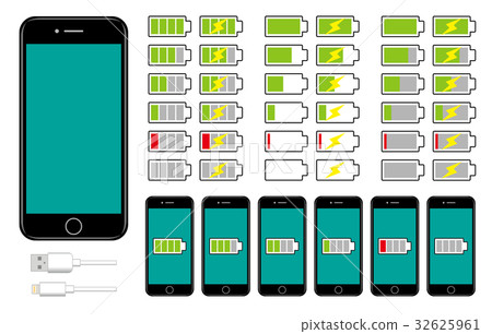 智能手機電池電量指示（電池剩餘顯示） 32625961