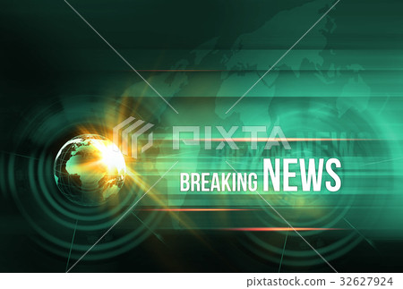 Graphical breaking news background with earth glob 32627924
