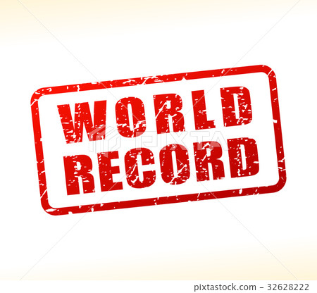 world record text buffered on white background 32628222