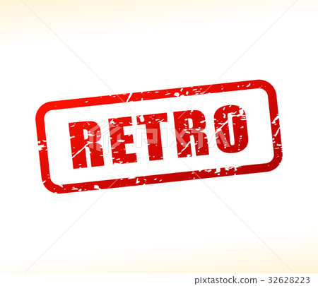 retro text buffered on white background 32628223