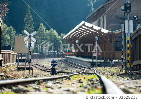 The railway heading for the vintage station. 32629218