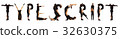 Black dressed people forming TYPESCRIPT word 32630375