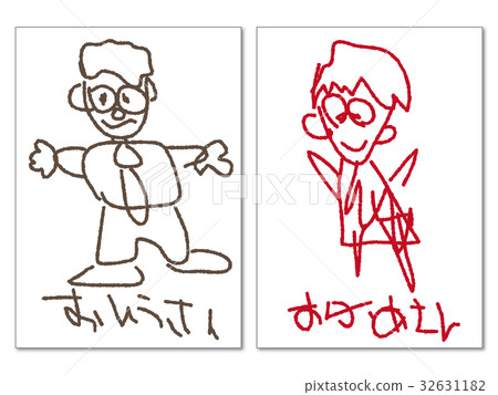 孩子寫的肖像（父親和母親） 32631182