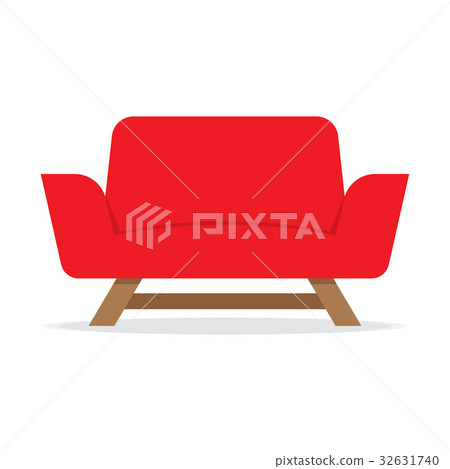 Red Armchair Icon 32631740