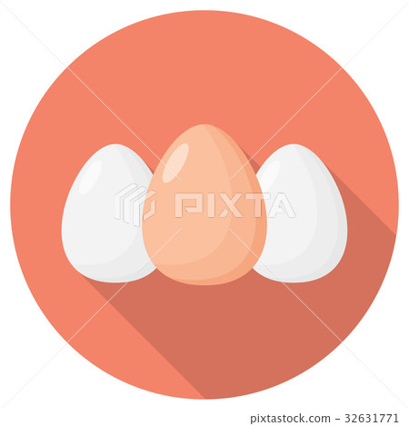 Eggs Flat Icon - Stock Illustration [32631771] - PIXTA