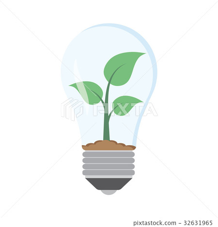 green plant in bulb green plant in bulb 32631965