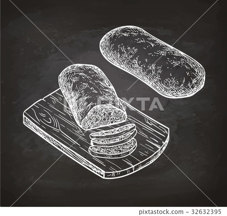 Chalk sketch of ciabatta Chalk sketch of ciabatta 32632395