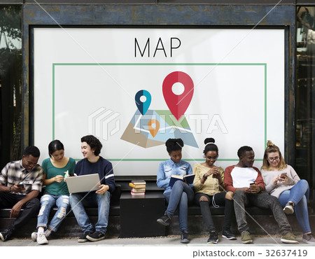Map Pin Location Direction Position Graphic 32637419