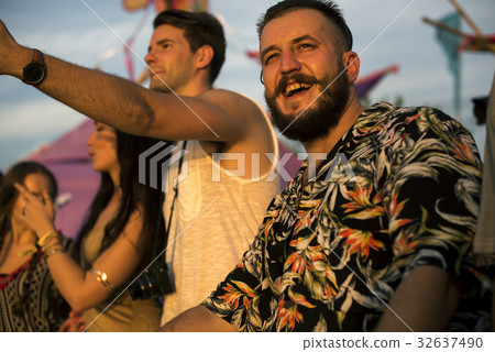 People Enjoying Live Music Concert Festival People Enjoying Live Music Concert Festival 32637490
