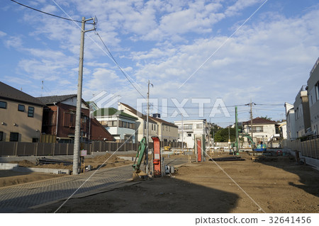 Residential area construction work Residential area construction work 32641456
