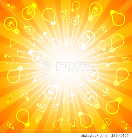 Orange burst with variety white light bulb Orange burst with variety white light bulb 32641495
