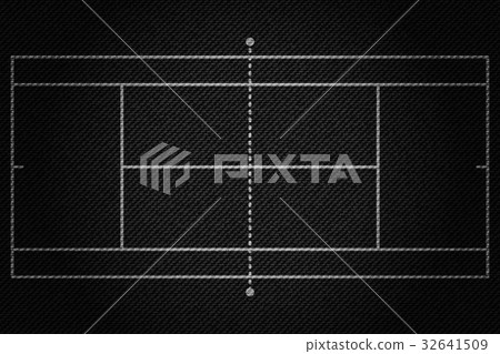 Realistic Black Denim texture of Tennis field 32641509