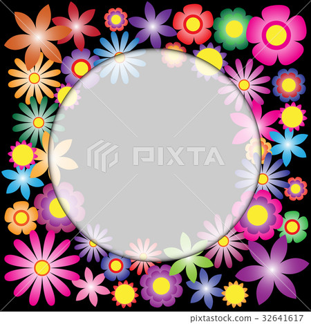 Sweet color flowers on black background Sweet color flowers on black background 32641617