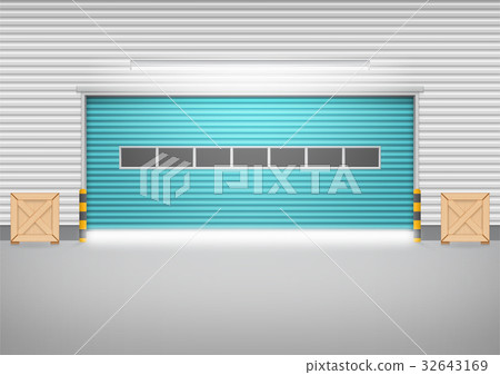 Shutter door vector 32643169