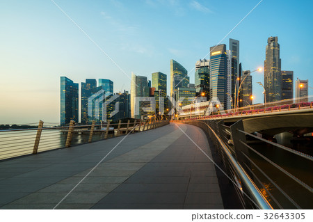 Singapore central business district skyline Singapore central business district skyline 32643305