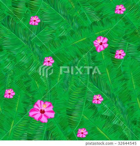 Tropical background with jungle plants. Seamless Tropical background with jungle plants. Seamless 32644545