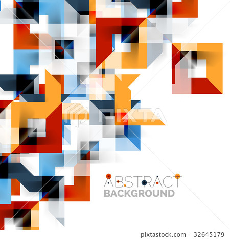 Modern square geometric pattern design on white - Stock Illustration ...