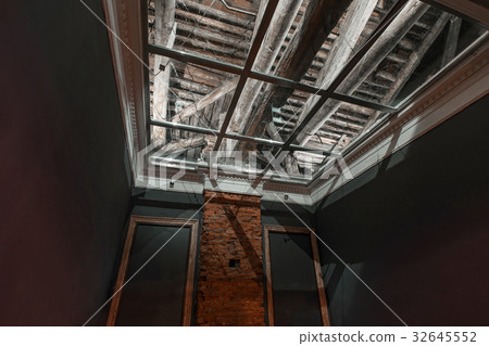 the glass ceiling in a nightclub. loft style 32645552