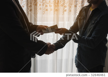 Bribery to induce corruption. Corruption concept 32646461