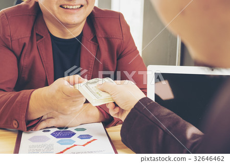 Bribery to induce corruption. Corruption concept 32646462