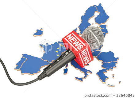 European News concept, microphone news European News concept, microphone news 32646842