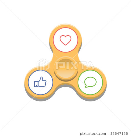 Fidget spinner trend vector drawn illustration. 32647136