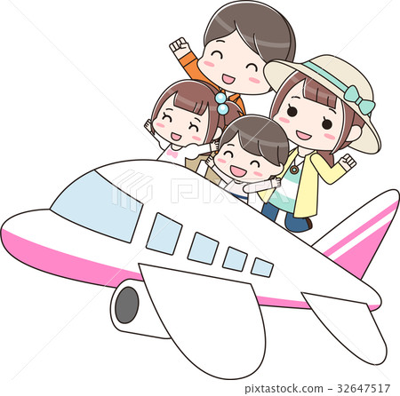 Families going on a trip by plane (long sleeve) Families going on a trip by plane (long sleeve) 32647517