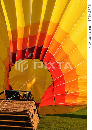 Preparation for the start of the hot air balloon. Preparation for the start of the hot air balloon. 32648266