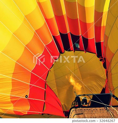 Preparation for the start of the hot air balloon. Preparation for the start of the hot air balloon. 32648267