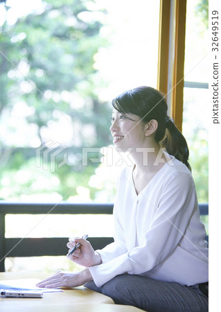 A woman interviewing A woman interviewing 32649519