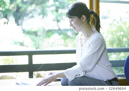 A woman interviewing A woman interviewing 32649604