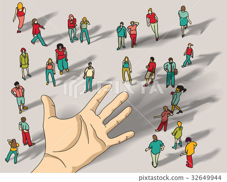 Offer group people hand palm Offer group people hand palm 32649944