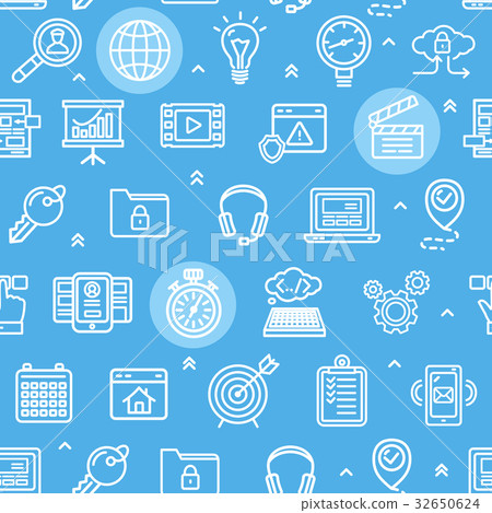 Search Engine Seo Pattern Background. Vector 32650624