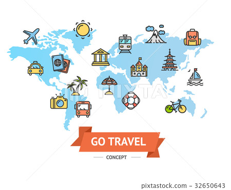 Go Travel Concept. Vector 32650643