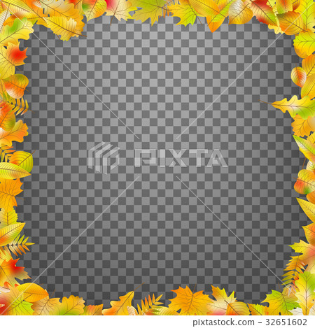 Autumn leaves frame isolated. EPS 10 vector - Stock Illustration ...