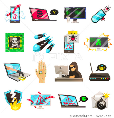 Computer Criminal Icons Collection 32652336