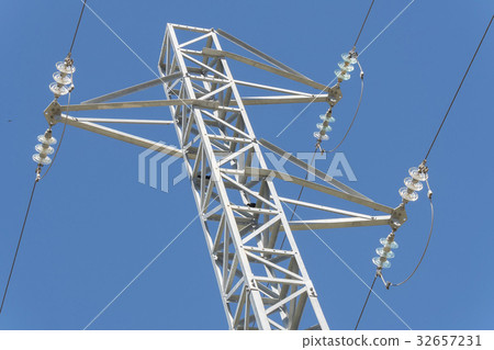 Electric tower, power tower and transmission lines 32657231