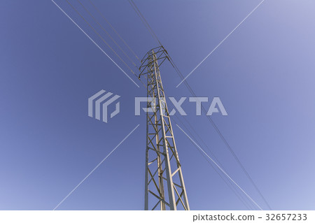 View electrical tower from below View electrical tower from below 32657233
