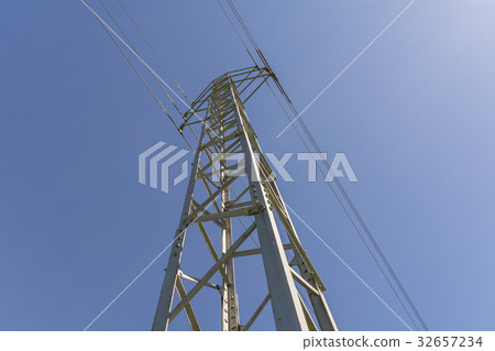 View electrical tower from below 32657234