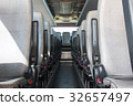 passenger compartment of a big shuttle bus 32657497