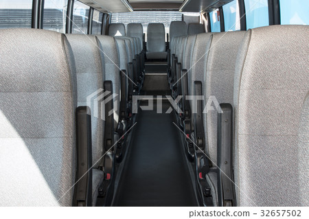 passenger compartment of a big shuttle bus passenger compartment of a big shuttle bus 32657502