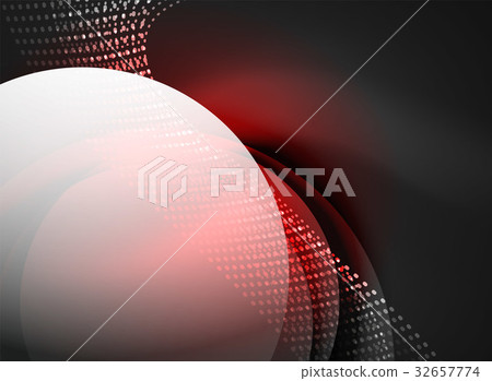 Glowing wave created with particles on dark color Glowing wave created with particles on dark color 32657774