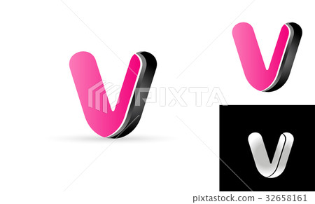 pink black alphabet letter logo vector icon design - Stock Illustration ...