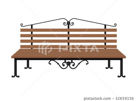 Wooden bench isolated on white background. Wooden bench isolated on white background. 32659156