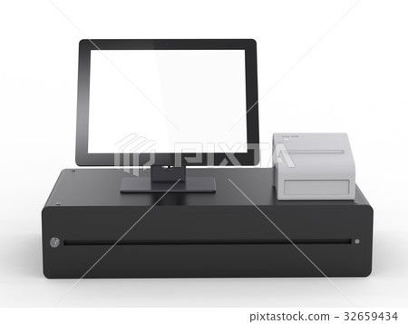 empty screen cashier machine empty screen cashier machine 32659434