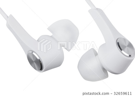 earphones isolated on white background earphones isolated on white background 32659611