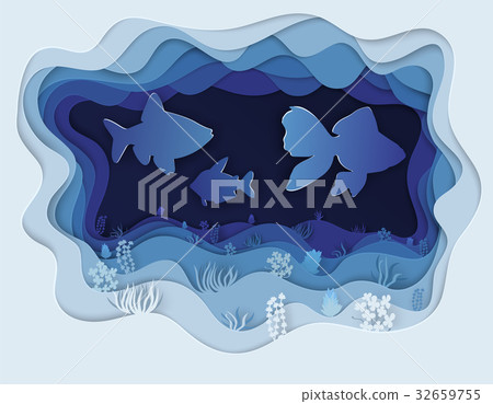 illustration of a beautiful fish in a jamb 32659755
