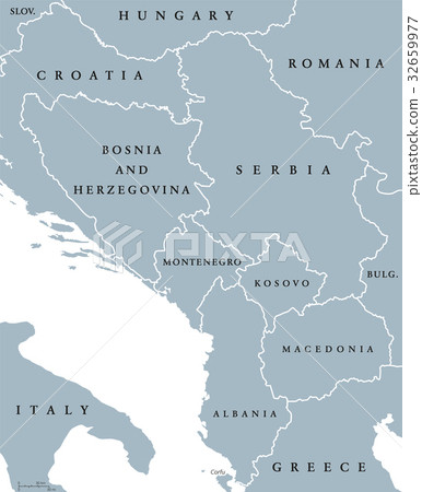 Central Balkan political map Central Balkan political map 32659977