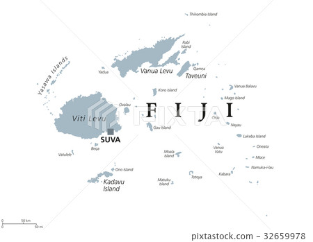 Fiji political map 32659978